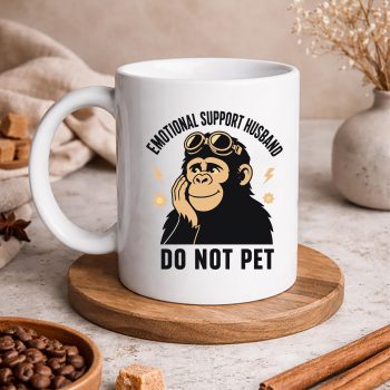 EmotionalSupportHusbandDoNotPetBigfootSasquatchmug