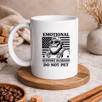 EmotionalSupportHusbandDoNotPetFunnyMonkeymug