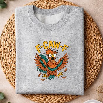 Alternative view of F Caw F Funny Rooster Sarcastic SVG PNG