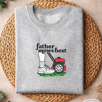 Alternative view of Father Mows Best Funny Lawn Mowing Dad SVG PNG