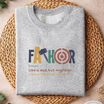 Alternative view of Fathers Day Fathor Like A Dad But Mightier SVG PNG