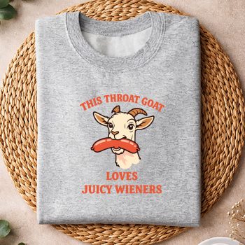 Alternative view of Funny Goat Swallows Juicy Wieners Inappropriate SVG PNG