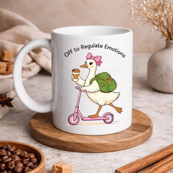 FunnyGooseOfftoRegulateEmotionsMentalHealthCounselormug