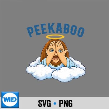 Classic Shop 67 Funny Peek A Boo Jesus Looking SVG PNG