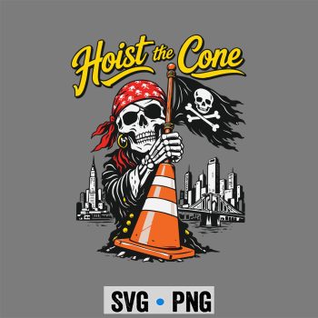 Funny Skull Hoist The Cone Pirates Baseball SVG PNG