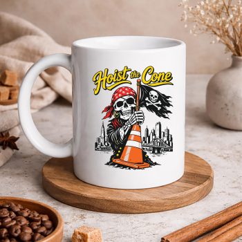 FunnySkullHoistTheConePiratesBaseballmug