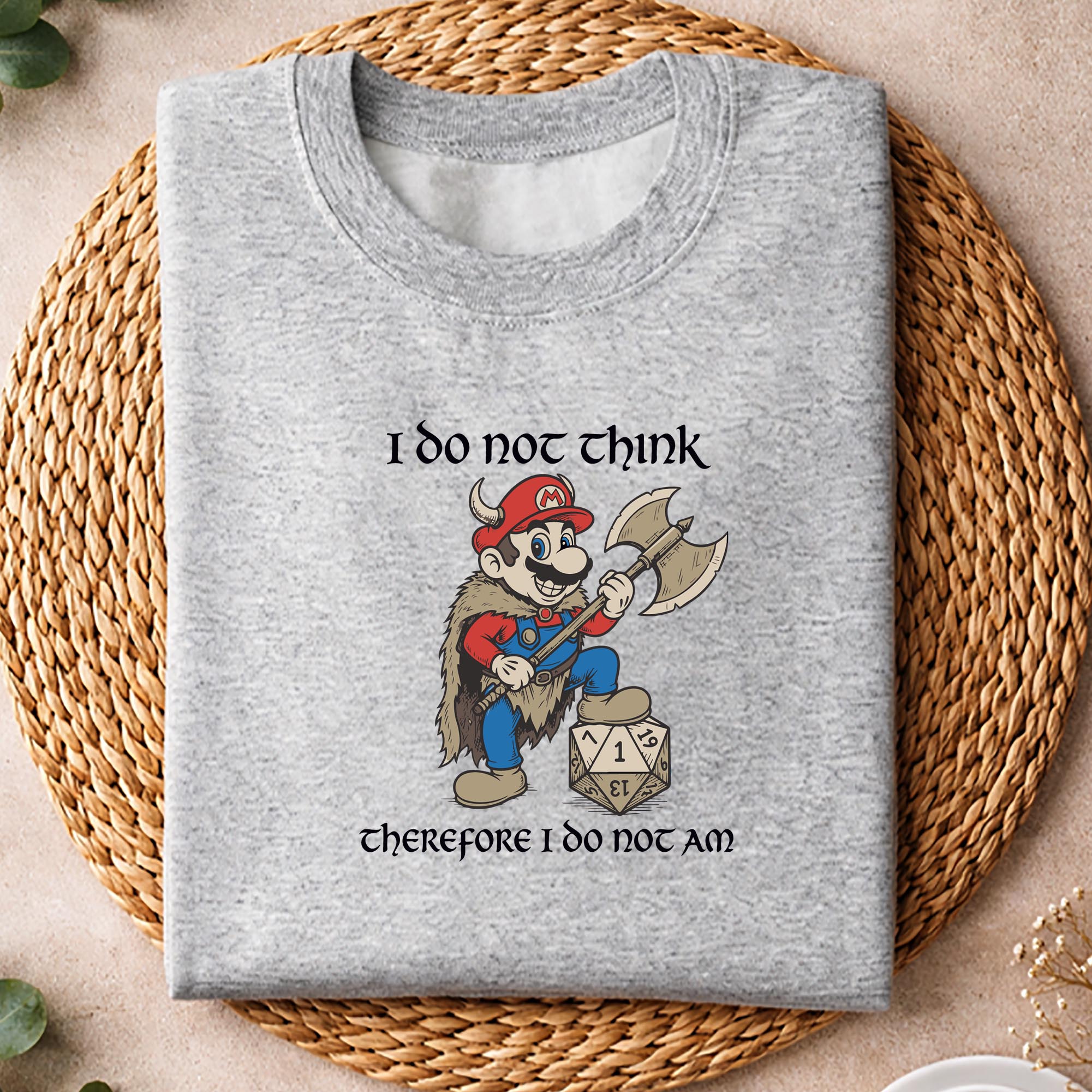 Gaming, Funny Super Mario Viking Gamer I Do Not Think Therefore I Do Not Am SVG PNG 2 Gaming, Funny Super Mario Viking Gamer I Do Not Think Therefore I Do Not Am SVG PNG - Image 2