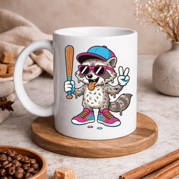 Funny Trash Panda Raccoon Baseball SVG PNG 5 FunnyTrashPandaRaccoonBaseballmug