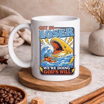 GetinLoserWeAreDoingGodsWillFunnyJonahWhalemug