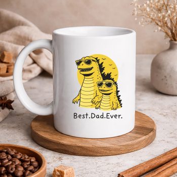GodzillaFatherandSonSunglassesBestDadEvermug