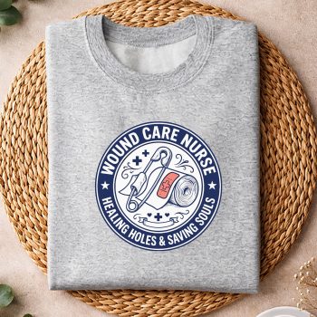 Alternative view of Healing Holes Saving Souls Wound Care Nurse SVG PNG