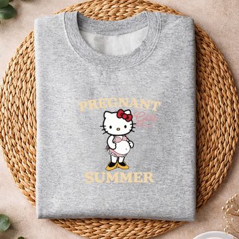 Alternative view of Pregnancy, Hello Kitty Mom Pregnant Girl Summer Funny Baby Announcement SVG PNG