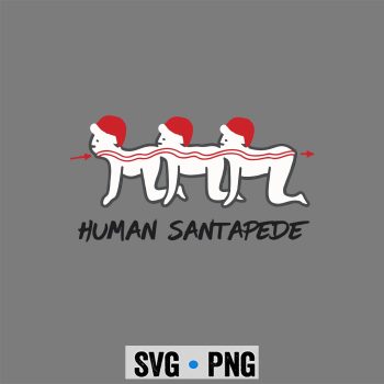 Human Santapede Funny Santa Claus Christmas Holiday SVG PNG