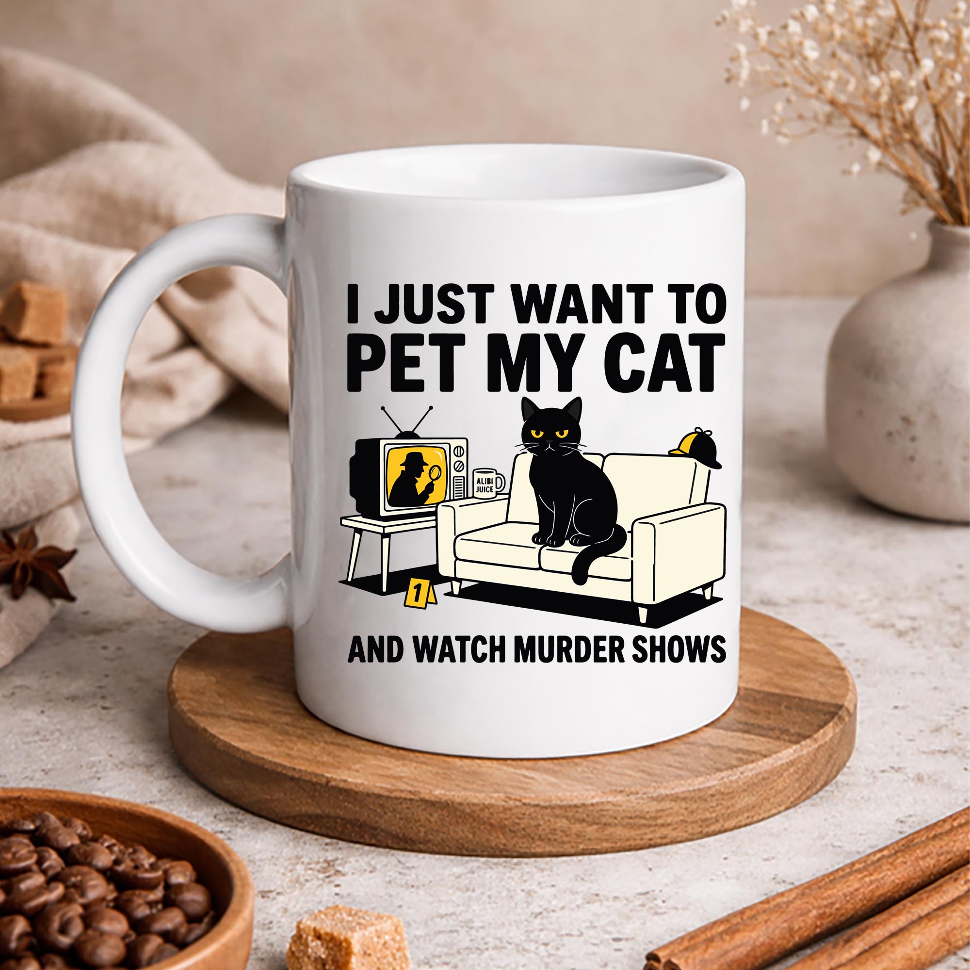 I Just Want to Pet My Cat and Watch Murder Shows SVG PNG 3 I Just Want to Pet My Cat and Watch Murder Shows SVG PNG - Image 3