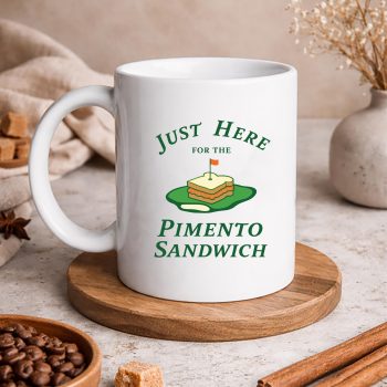 JustHereforthePimentoCheeseSandwichGolfHumorSeasonmug