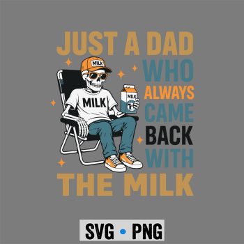 Just a Dad Who Always Came Back with the Milk SVG PNG