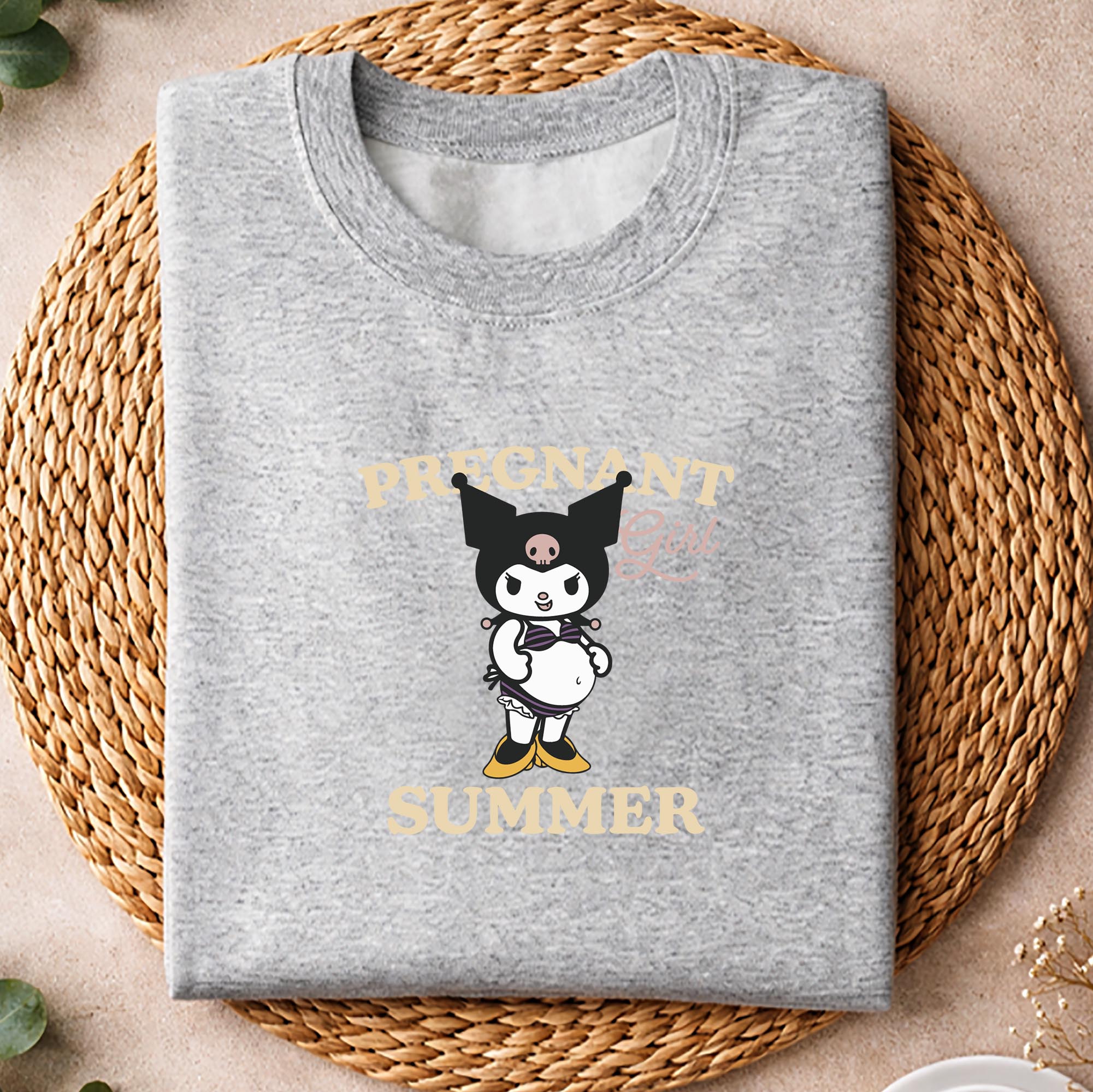 Pregnancy, Kuromi Mom Pregnant Girl Summer Funny Baby Announcement SVG PNG 2 Pregnancy, Kuromi Mom Pregnant Girl Summer Funny Baby Announcement SVG PNG - Image 2