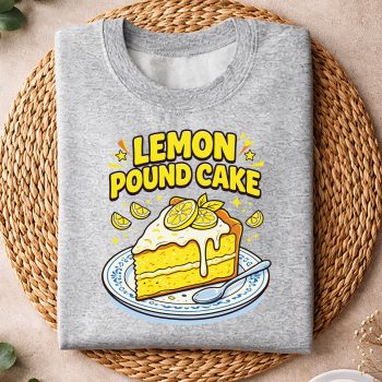 Alternative view of Lemon Pound Cake Slice Retro Dessert SVG PNG