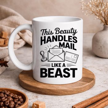 MailLadyMailCarrierPostalWorkerHandlesMailLikeABeastmug