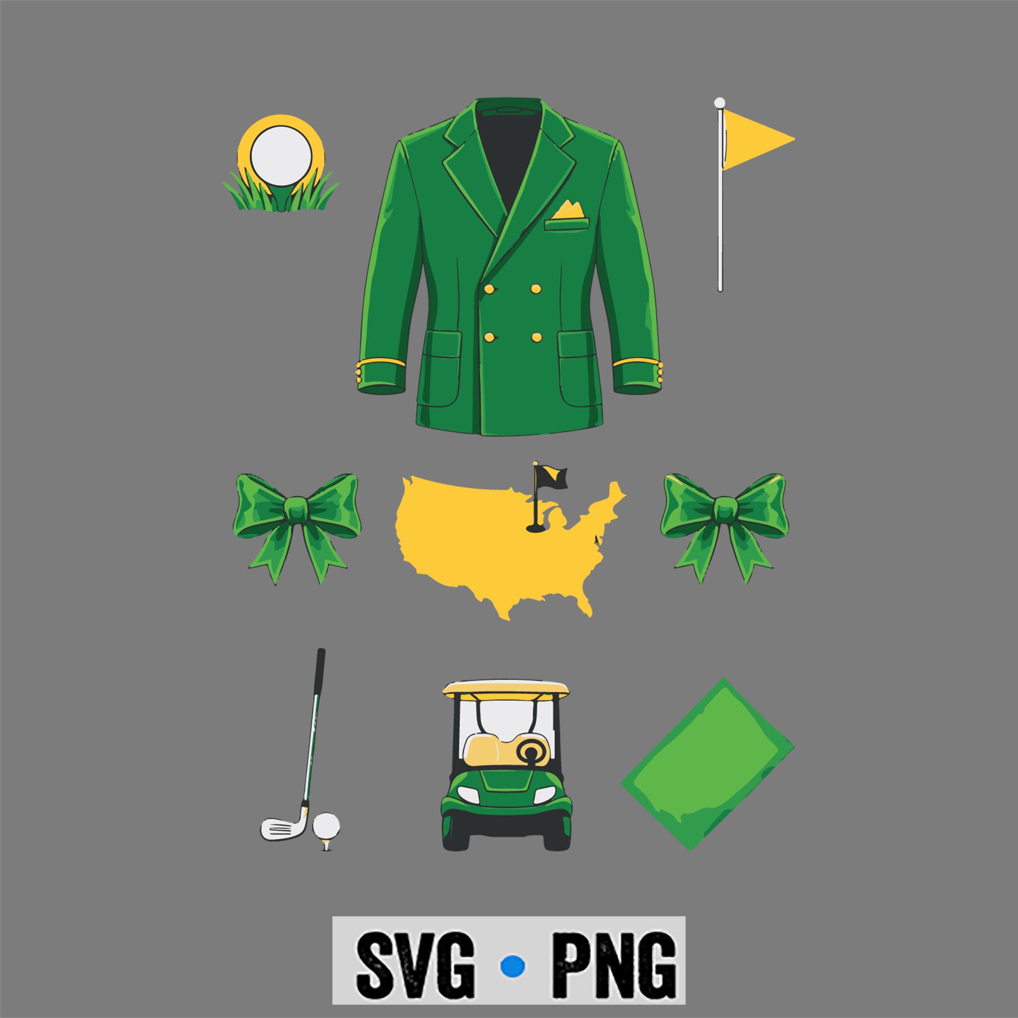 Masters Green Golf Funny Golfing SVG PNG 1 Masters Green Golf Funny Golfing SVG PNG