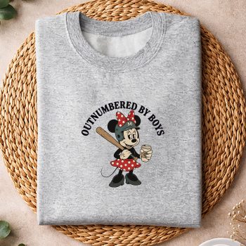 Alternative view of Minnie Mom Mothers Day Outnumbered By Boys Baseball SVG PNG