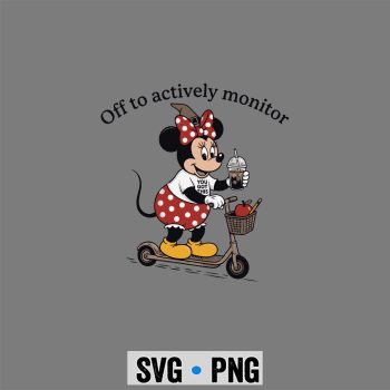 Minnie Off to Actively Monitor Funny Testing Day Teacher SVG PNG