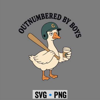 Mom Goose Mothers Day Outnumbered By Boys Baseball SVG PNG