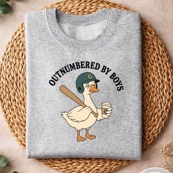 Alternative view of Mom Goose Mothers Day Outnumbered By Boys Baseball SVG PNG