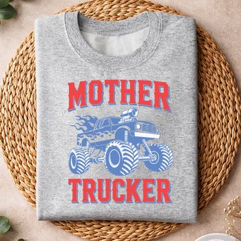 Alternative view of Mother Trucker Shirt Family Matching Boy Mama Truck SVG PNG