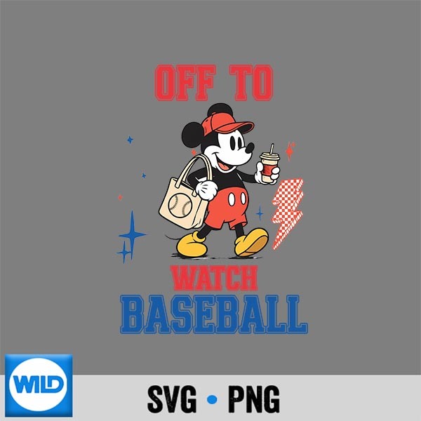 Off to Watch Baseball Funny Softball Mickey Game Day Sports SVG PNG 1 Off to Watch Baseball Funny Softball Mickey Game Day Sports SVG PNG