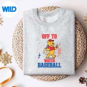 Alternative view of Off to Watch Baseball Funny Softball Pooh Game Day Sports SVG PNG