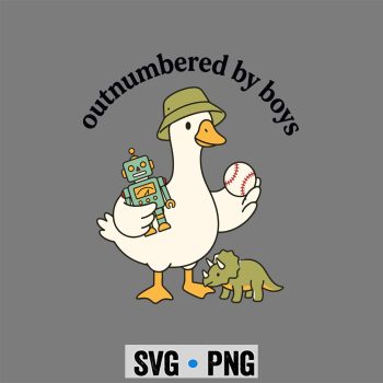 Outnumbered By Boys Funny Mom Goose Family Life SVG PNG