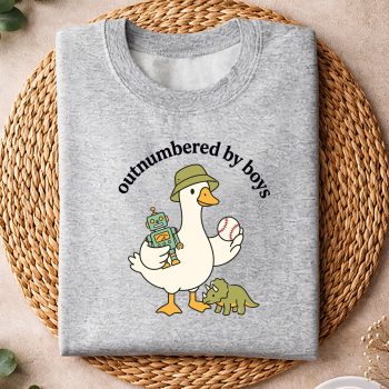 Alternative view of Outnumbered By Boys Funny Mom Goose Family Life SVG PNG
