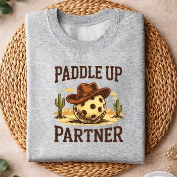 Alternative view of Paddle Up Partner Howdy Pickle Ball Western Play Pickleball SVG PNG