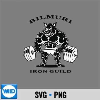 Pig bilmurI Iron Guild Gym SVG PNG