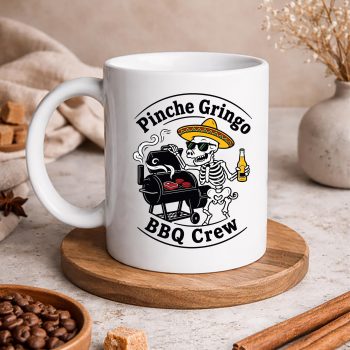 PincheGringoBBQCrewSkeletonPigGrillingBeermug