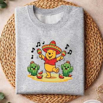Alternative view of Pooh Mexican Cinco De Mayo SVG PNG