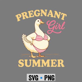 Pregnancy, Pregnant Girl Summer Funny Baby Announcement Goose Mom SVG PNG
