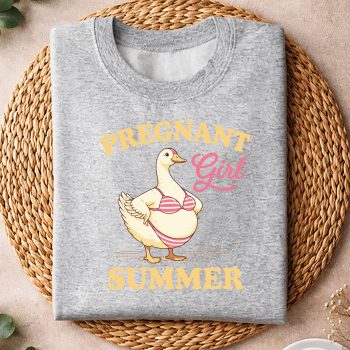 Alternative view of Pregnancy, Pregnant Girl Summer Funny Baby Announcement Goose Mom SVG PNG