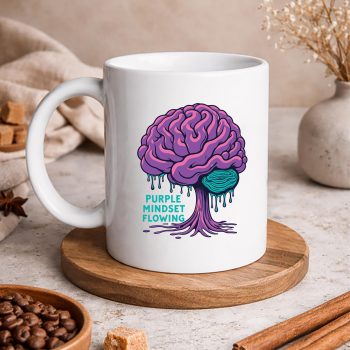 PurpleMindsetFlowingBrainmug