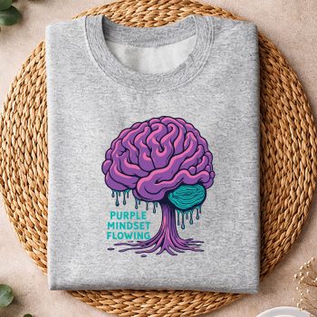 Alternative view of Purple Mindset Flowing Brain SVG PNG