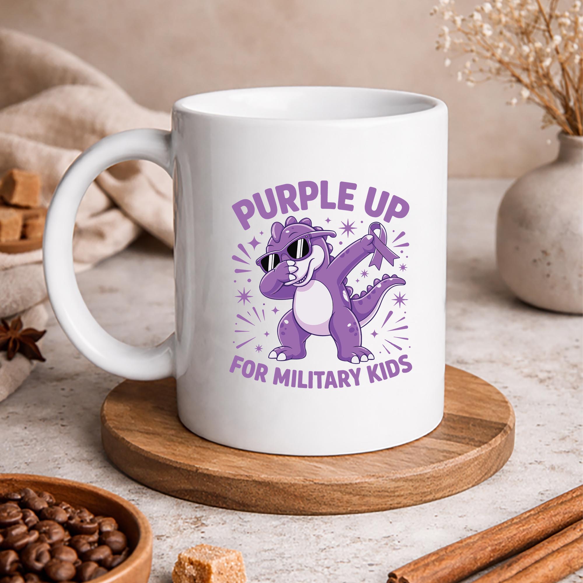 Purple Up for Military Kids Military Child Month Dinosaur SVG PNG 3 Purple Up for Military Kids Military Child Month Dinosaur SVG PNG - Image 3
