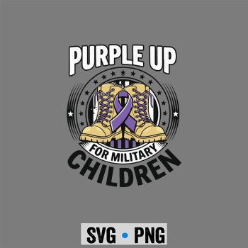 Purple Up for Military Kids Month of The Military SVG PNG