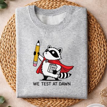 RaccoonWeTestAtDawnTestDayCoordinatorFinalExamsweater
