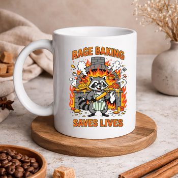 RageBakingSavesLivesFunnyRaccoonBakermug