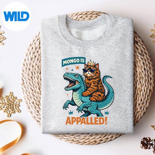 Retro Mongo is Appalled Princess Cat Riding Dinosaur SVG PNG 2 Retro Mongo is Appalled Princess Cat Riding Dinosaur SVG PNG - Image 2