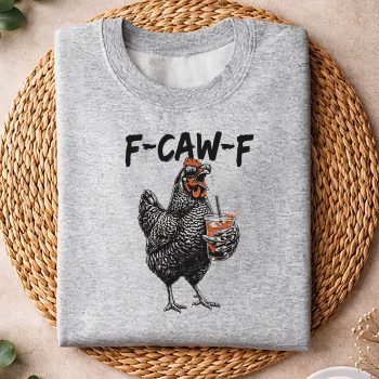 Alternative view of Rooster F Caw F Coffee Drinker Sarcastic Humor SVG PNG