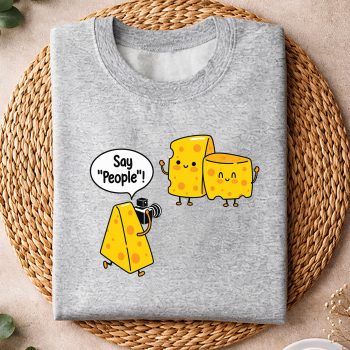 Alternative view of Say People Cheese Lover Food Dairy Milk Gouda Cheddar Brie SVG PNG