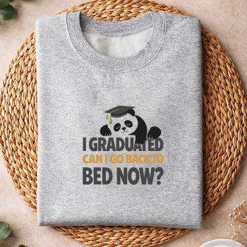 Alternative view of Senior Graduation I Graduate Can I Go Back to Bed Now Panda SVG PNG