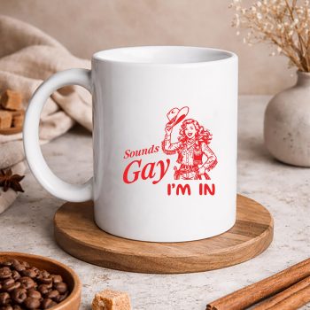 SoundsGayIminCowgirlVintageLGBTQPrideLesbianmug